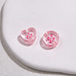 Clear Round and Heart Acrylic Beads 12mm Translucent Pastel Mixed Colors 50pcs 14