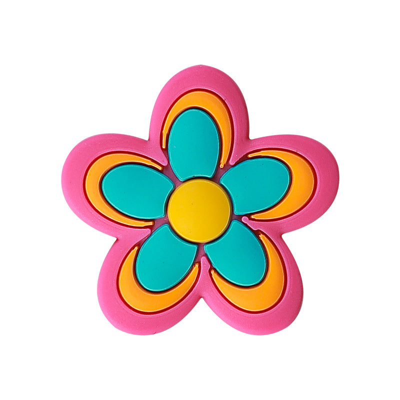 Silicone Focal Beads Flower Children Smiling Face Positive Energy 20pcs 4