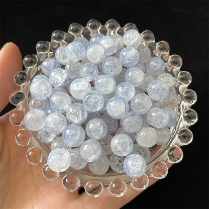 Crackle Round Glass Beads 10mm Jade Ice Frosted Cracked 100pcs 7