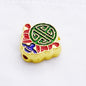 Cloisonne Metal Beads 12mm Good Fortune Pattern Enamel 10pcs 8