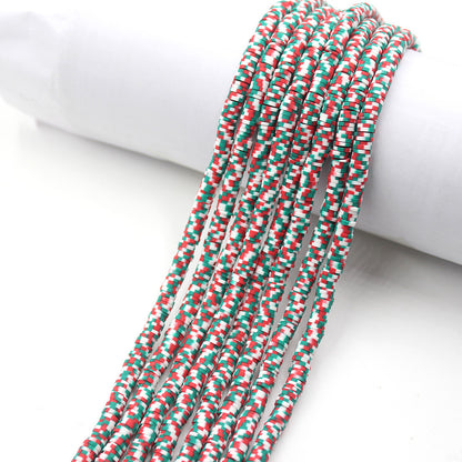 Flat Disc Clay Beads 6mm Colorful Matte Polymer 10strands 49