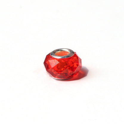 Acrylic Facet Spacer Beads 14mm Large Hole 100pcs 13