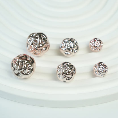 Metal Colored Wool Ball Acrylic Beads 12-19mm Metallic Shine 100pcs 13