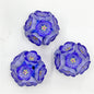Flower Clay Beads 22mm Shimmer Five Petal Cluster Bubblegum 10pcs 2