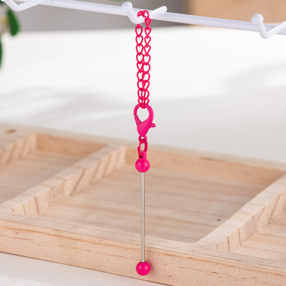 Beadable Keychain Mini Metal Bar Colorful Pendant 8 Centimeters 13