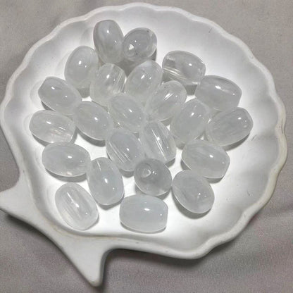 Vintage Elliptical Acrylic Beads 17mm Enamel Large Hole 200pcs 13
