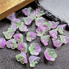 Czech Glass Beads Flower 12mm Iridescent Crystal Clear 50pcs 2