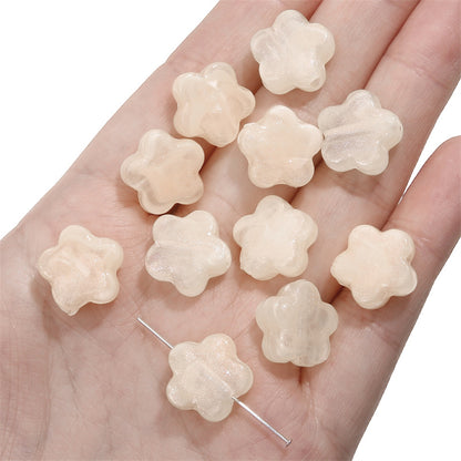 Pearl Flower Acrylic Beads 15mm Pastel Colors 20pcs 13