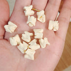 Vintage Imitation Snake Bone Resin Beads 11mm Creamy Off White 30pcs 3