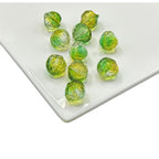 Small Walnut Shape Transparent Glass Beads 12mm Translucent Blue 100pcs 5