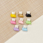 Pillow Metal Beads 14-16mm Glossy Painted Cat Face Alloy 10pcs 21