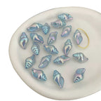 Plating Conch Acrylic Beads 20mm 35mm 3D Gradient Two-Color 50pcs 5