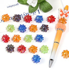Plated Sea Urchin Acrylic Beads 18mm UV Colored Glossy 50pcs 2