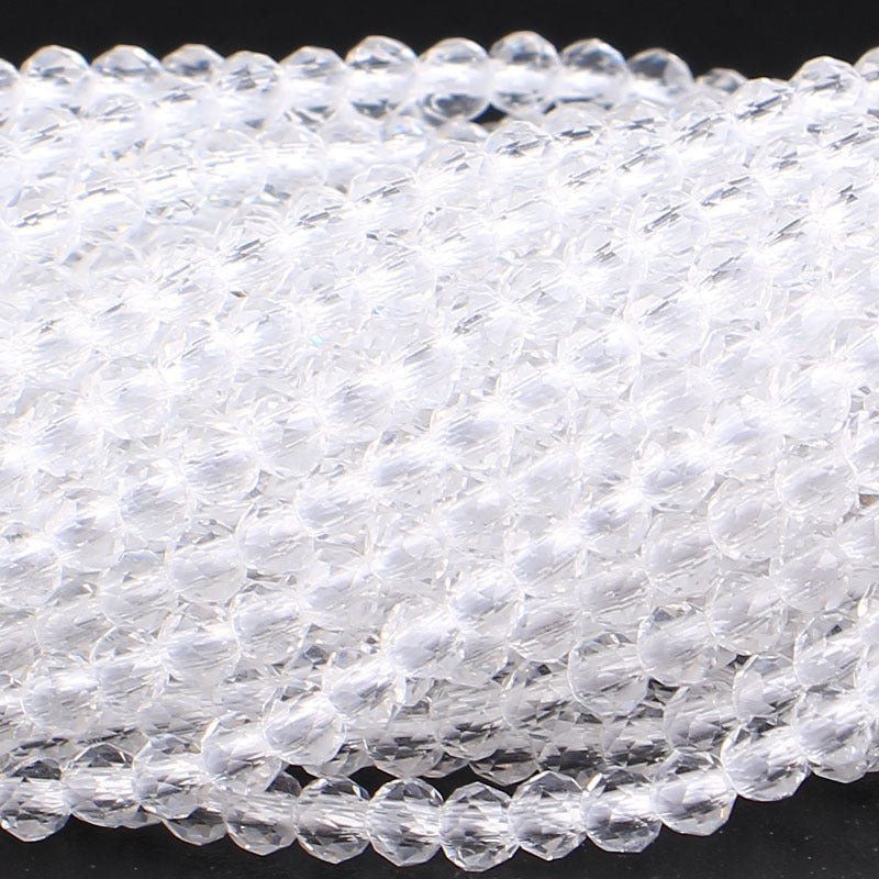 Transparent Disc Seed Glass Beads 2mm Glossy Blue Tones 360pcs 2 Strands 13