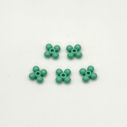 Four Leaf Clover Metal Beads 7.5mm Baking Painted Alloy Spacer 50pcs 14