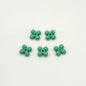 Four Leaf Clover Metal Beads 7.5mm Baking Painted Alloy Spacer 50pcs 14