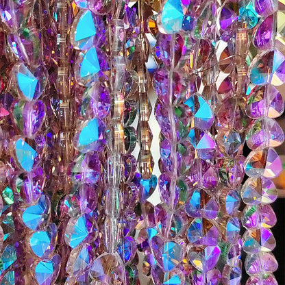 Heart Transparent Glass Beads 12mm Faceted Smooth 10pcs 20