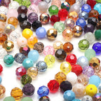 Faceted Football Glass Beads 8mm Electroplated Multicolor 50pcs 2