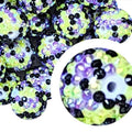 Rhinestone Bubblegum Beads 10-22mm Halloween Green Black Purple 5pcs