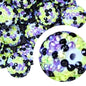 Rhinestone Bubblegum Beads 10-22mm Halloween Green Black Purple 5pcs