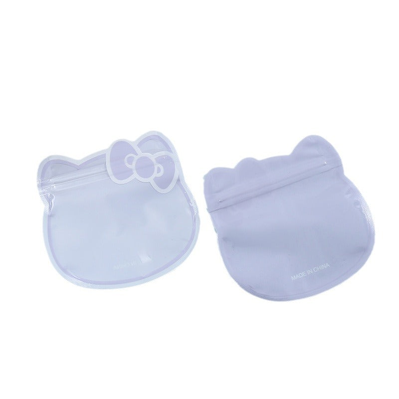 Hello Kitty Head Shaped Ziplock Bags PTE Plastic 13x13cm 100pcs 5