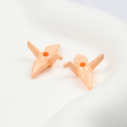 Painted Origami Crane Acrylic Beads 16mm Colorful Glossy 50pcs 19
