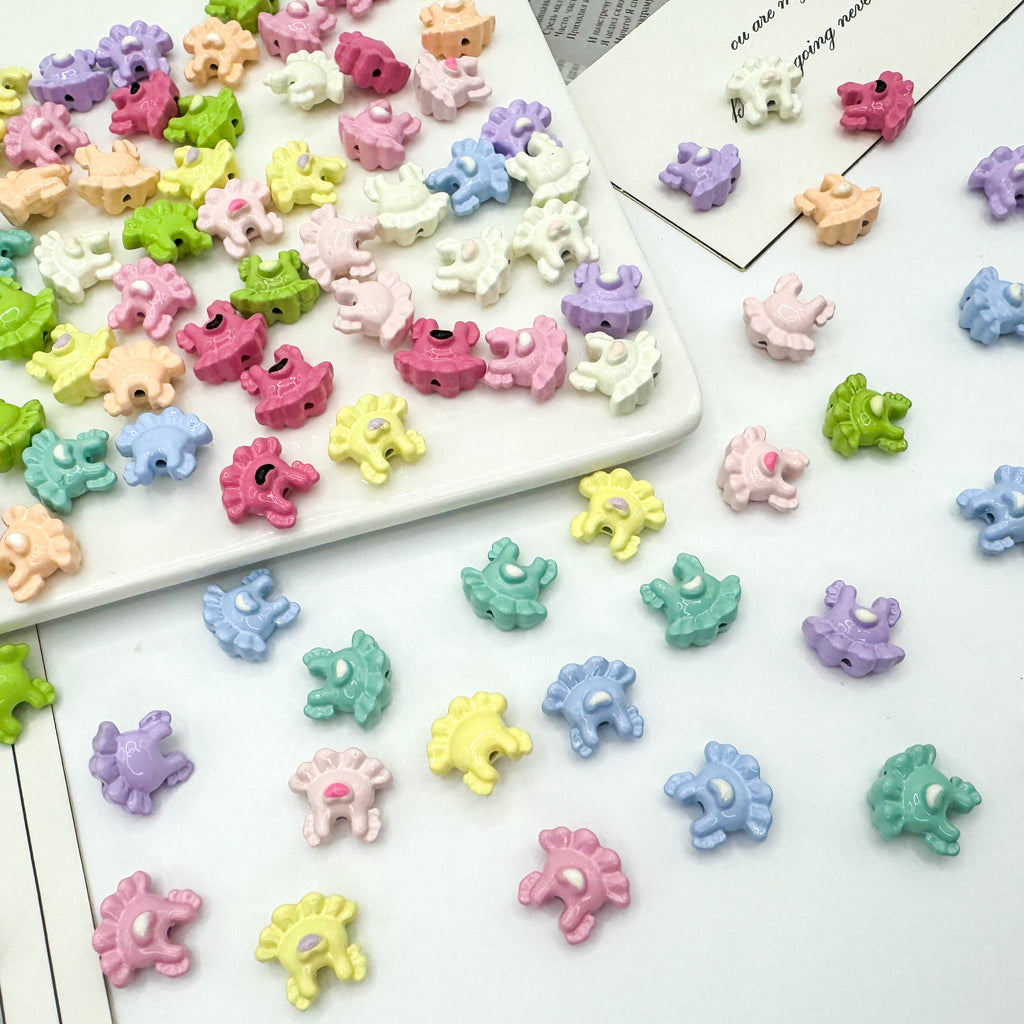 Baking Painted Dress Metal Beads 12mm Colorful Glossy Alloy 10pcs
