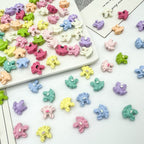 Baking Painted Dress Metal Beads 12mm Colorful Glossy Alloy 10pcs