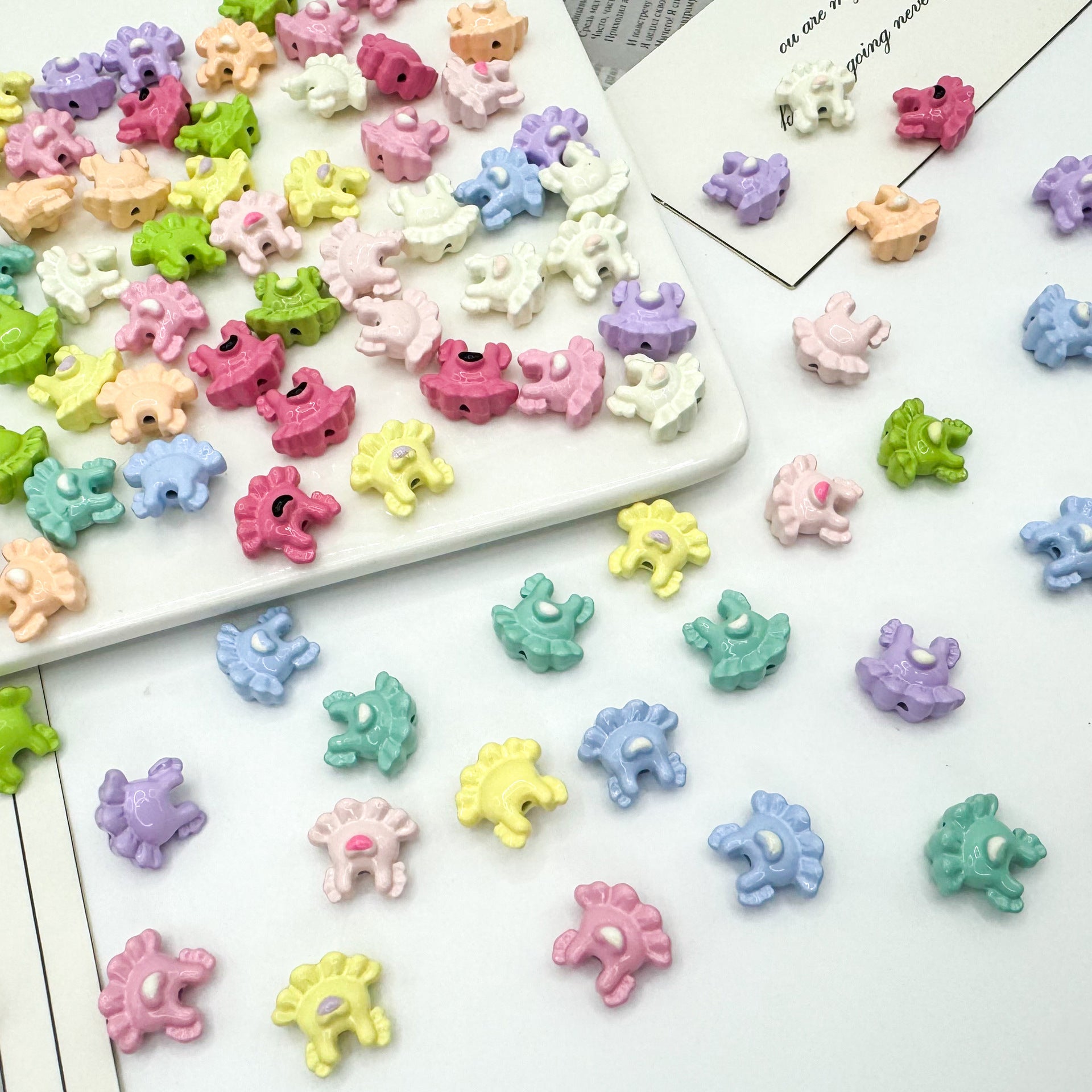 Baking Painted Dress Metal Beads 12mm Colorful Glossy Alloy 10pcs