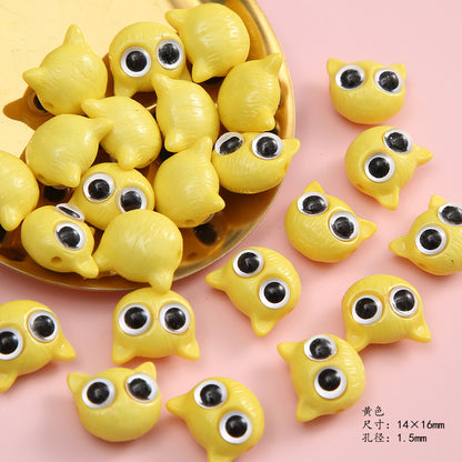 Adorable Kitten and Frog Head Resin Beads 12mm 14mm Mixed Colors 5pcs 12