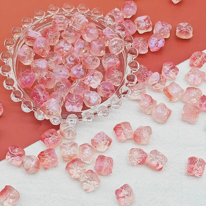 Frosted Lion Face Glass Beads 11mm Pastel Colors 25pcs 11