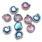 Electroplated Snail Glass Beads 12mm Transparent Iridescent 30pcs 7