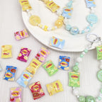 Square Acrylic Beads 26mm Chip Bags Colorful Mixed 50pcs 2