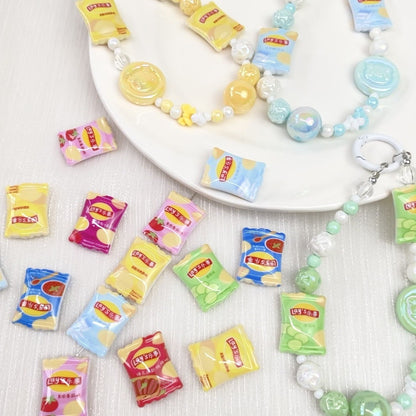 Square Acrylic Beads 26mm Chip Bags Colorful Mixed 50pcs 2