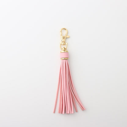 PU Leather Tassel Keychain with Gold Electroplated Hardware 5