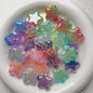 Dual Color Gradient Crackle Rounded Star Acrylic Beads 23mm 10pcs 9