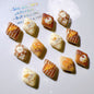 Rhombus Acrylic Beads 18x23mm Cartoon Bakery Pastry Design 10pcs