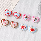 Cherry Heart Acrylic Beads 22mm Decorative 10pcs 3
