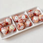 Hand Painted Floral Labub Acrylic Beads 16mm 10pcs 10