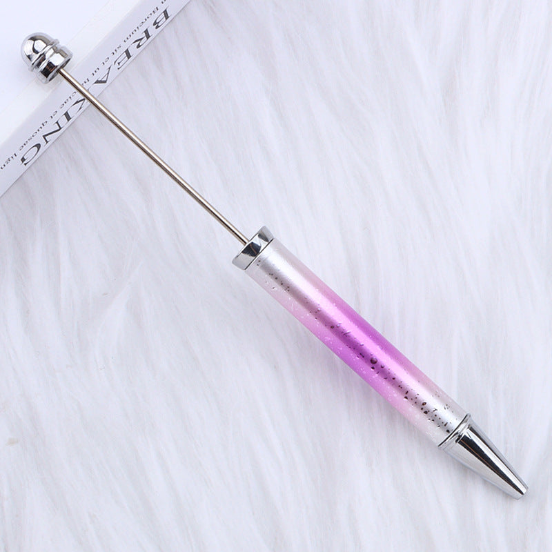 Beadable Ballpoint Pen UV Plating Starry Sky Sequins Gradient Colorful 6