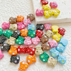 Round Metal Beads Baking Painted Smiling Chocolate Series 20pcs 4