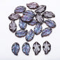 Czech Glass Beads Feather Leaf 17x28mm Gradual Color Change 20pcs 29