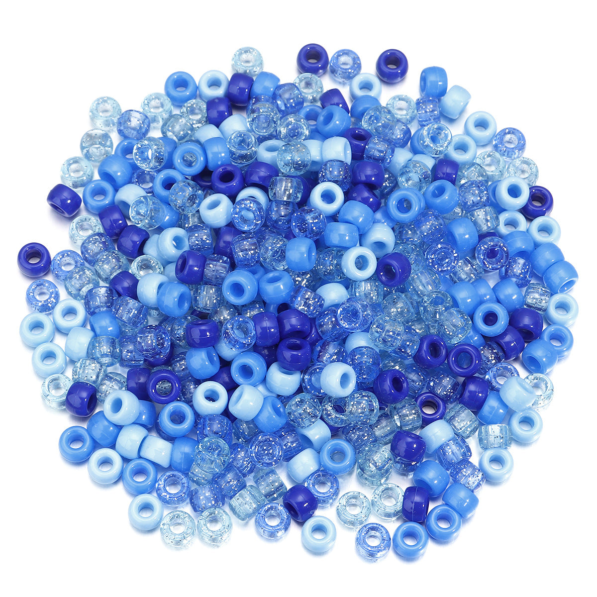 Festival Theme Pony Beads 9mm Acrylic Assorted Colors 200pcs 19