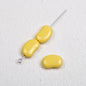 Painted Pea Acrylic Beads 15mm Glossy Jelly Bean Style 50pcs 10