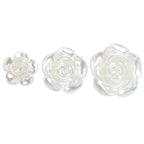 Pearl Imitation Camellia Acrylic Beads 10-18mm ABS Plastic 50pcs 4