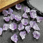 Czech Glass Beads Flower 12mm Iridescent Crystal Clear 50pcs 15