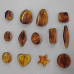 Transparent Acrylic Beads Imitation Amber Mixed Shapes 100pcs 2