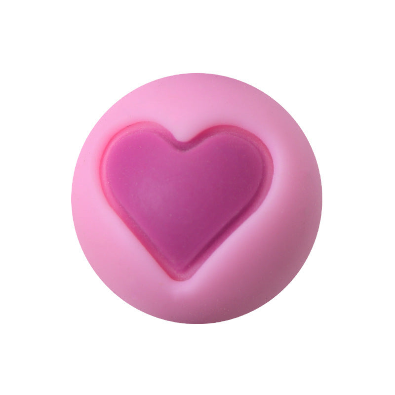 15mm Heart Silicone Beads Multi Color Layered Two Tone Matte 50pcs 9