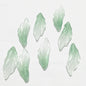 Czech Glass Beads Seaweed Leaf 14x37mm Translucent Green Blue Jasper 100pcs 20