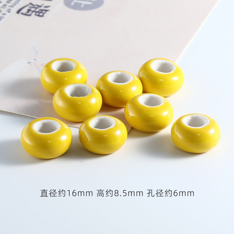 Ceramic Round Spacer Beads 16mm Solid Color 20pcs 17
